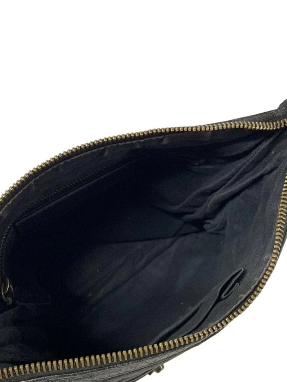 BALENCIAGA Classic Flat 310250 Black Leather Shoulder Bag - Picture 14 of 15